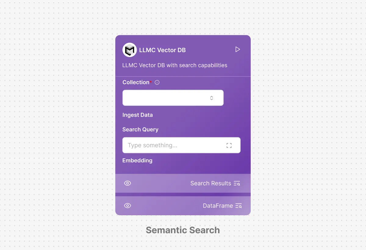 Semantic search interface showing meaning-based search results and contextual matching